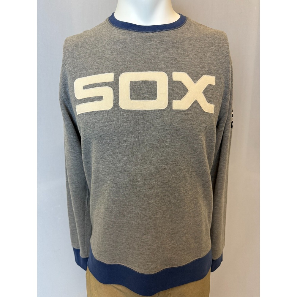 47 Brand Men's 'SOX' Crewneck Sweater in Gray, Navy, Cream